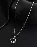 VOJ Silver Plated Heart Pandent Chain