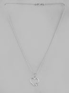 VOJ Silver Plated Heart Pandent Chain