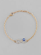 VOJ Gold Plated Evil Eye Charm Bracelet - Distacart