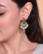 VOJ Gold Plated Peacock Contemporay Jhumka Earrings - Distacart