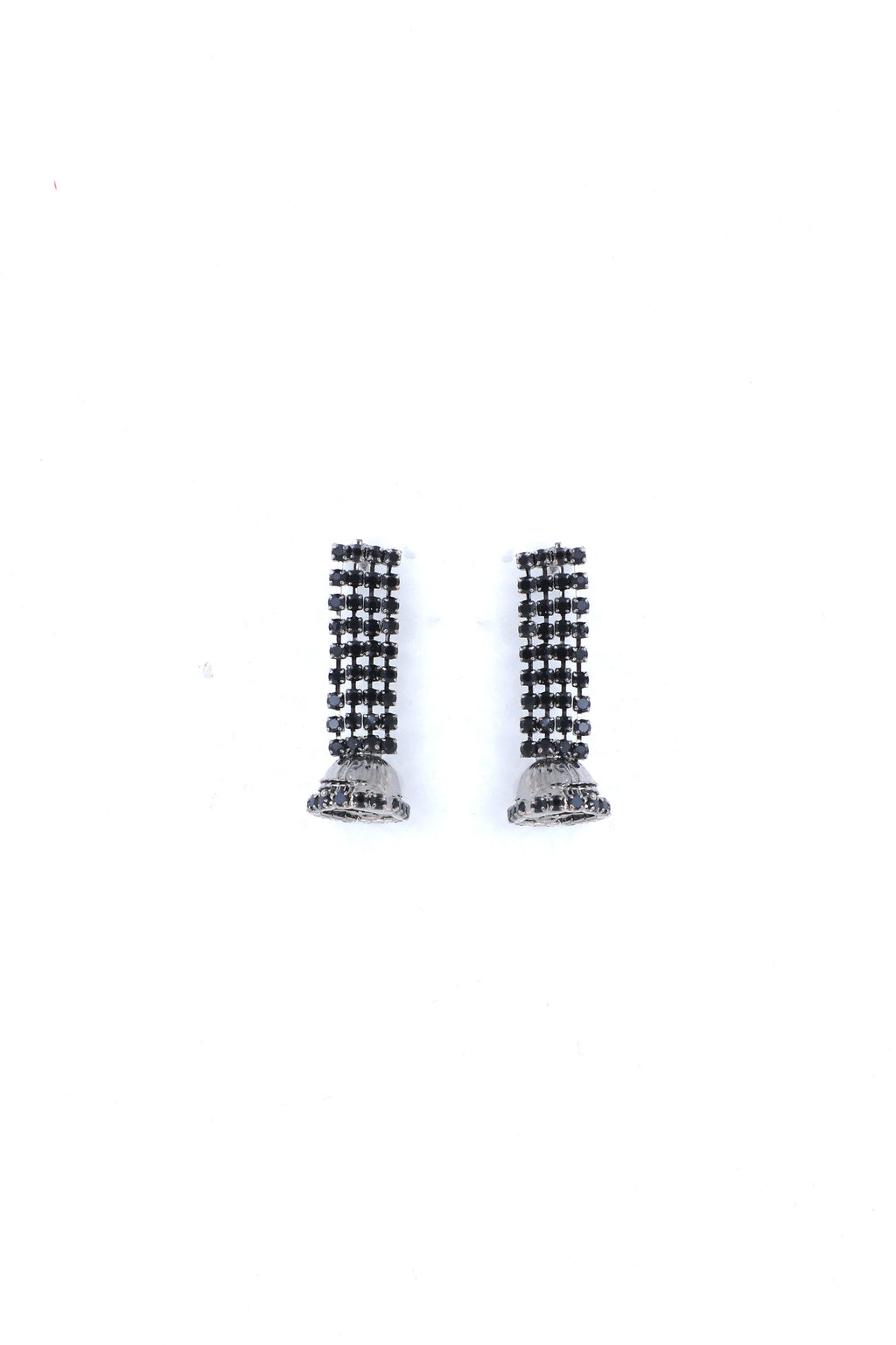 VOJ Black Stone Studded Choker Jewellery Set
