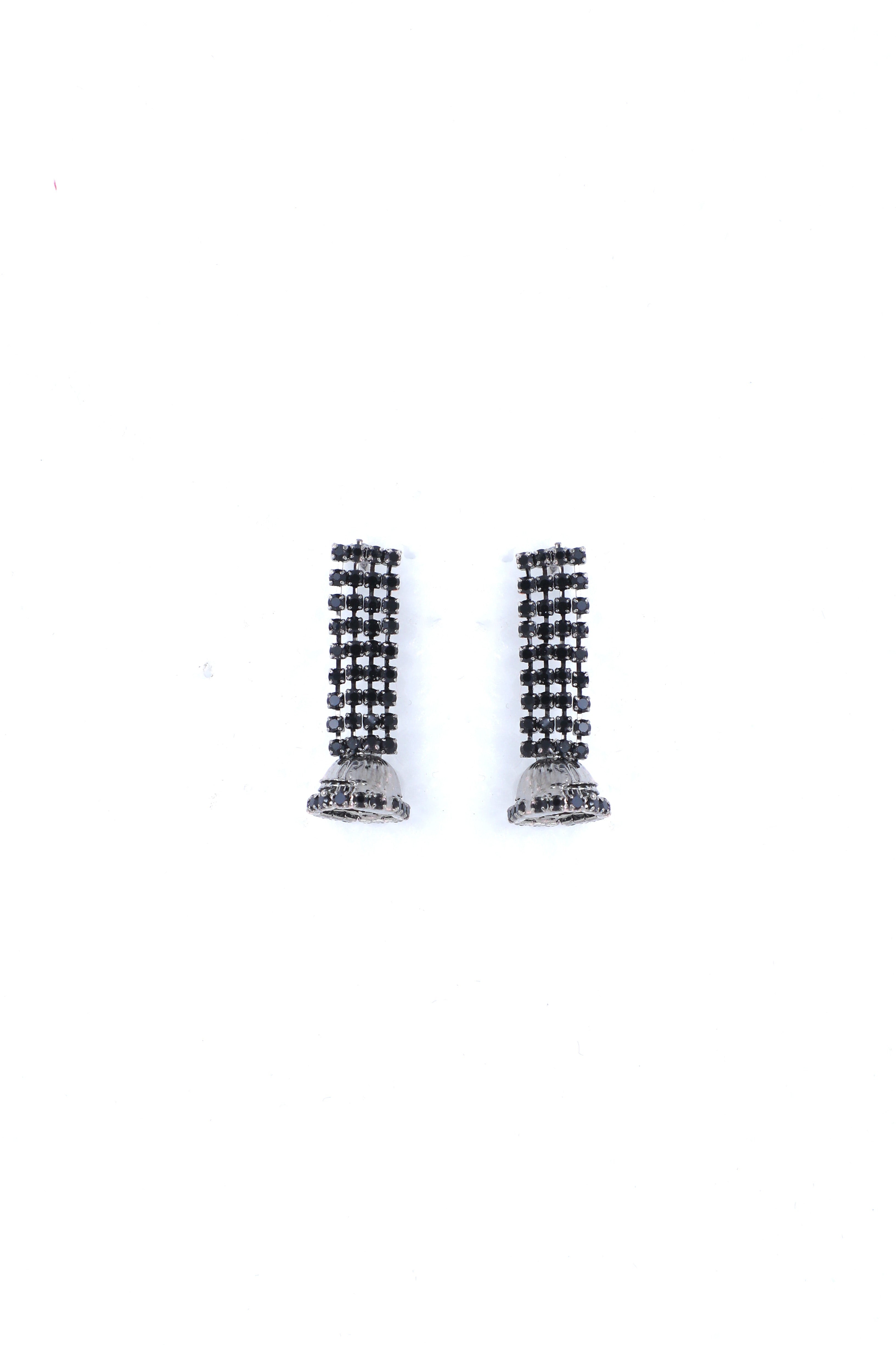 VOJ Black Stone Studded Choker Jewellery Set