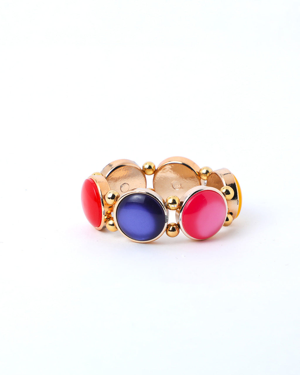 VOJ Gold Plated With Multi Colored Stone Studded Wraparound Bracelet - Distacart