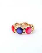 VOJ Gold Plated With Multi Colored Stone Studded Wraparound Bracelet - Distacart