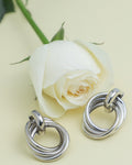 VOJ Silver Plated Circluar Studs Earring - Distacart