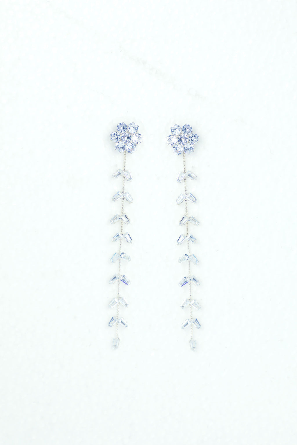 VOJ Silver Plated Stone Studded Drop Earrings - Distacart