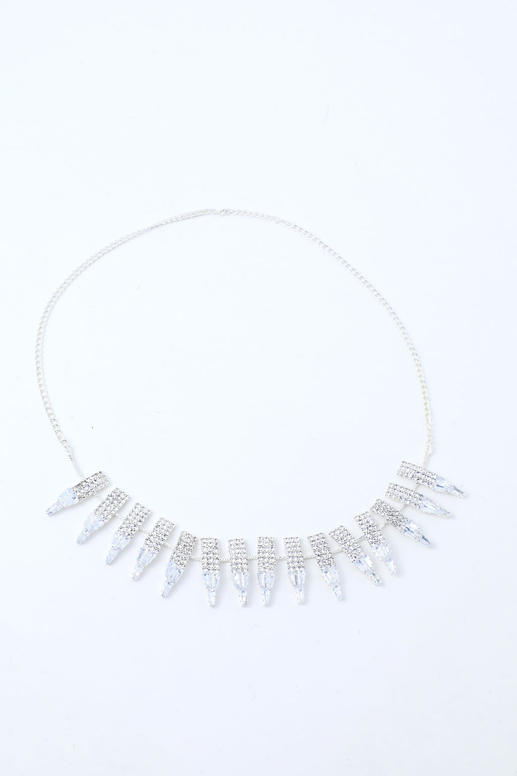 VOJ Silver Plated Stone Studded Necklace And Earring Set - Distacart