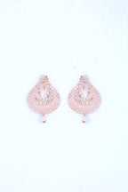 VOJ Gold Plated With White Pearl And Stone Studded Earring With Mang Tikka Set - Distacart