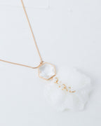 VOJ White Feather Styled Necklace