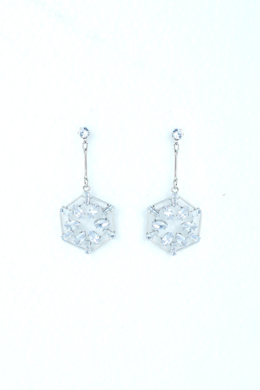 VOJ Silver Plated Stone Studded Circluar Earrings - Distacart