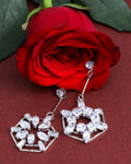 VOJ Silver Plated Stone Studded Circluar Earrings - Distacart