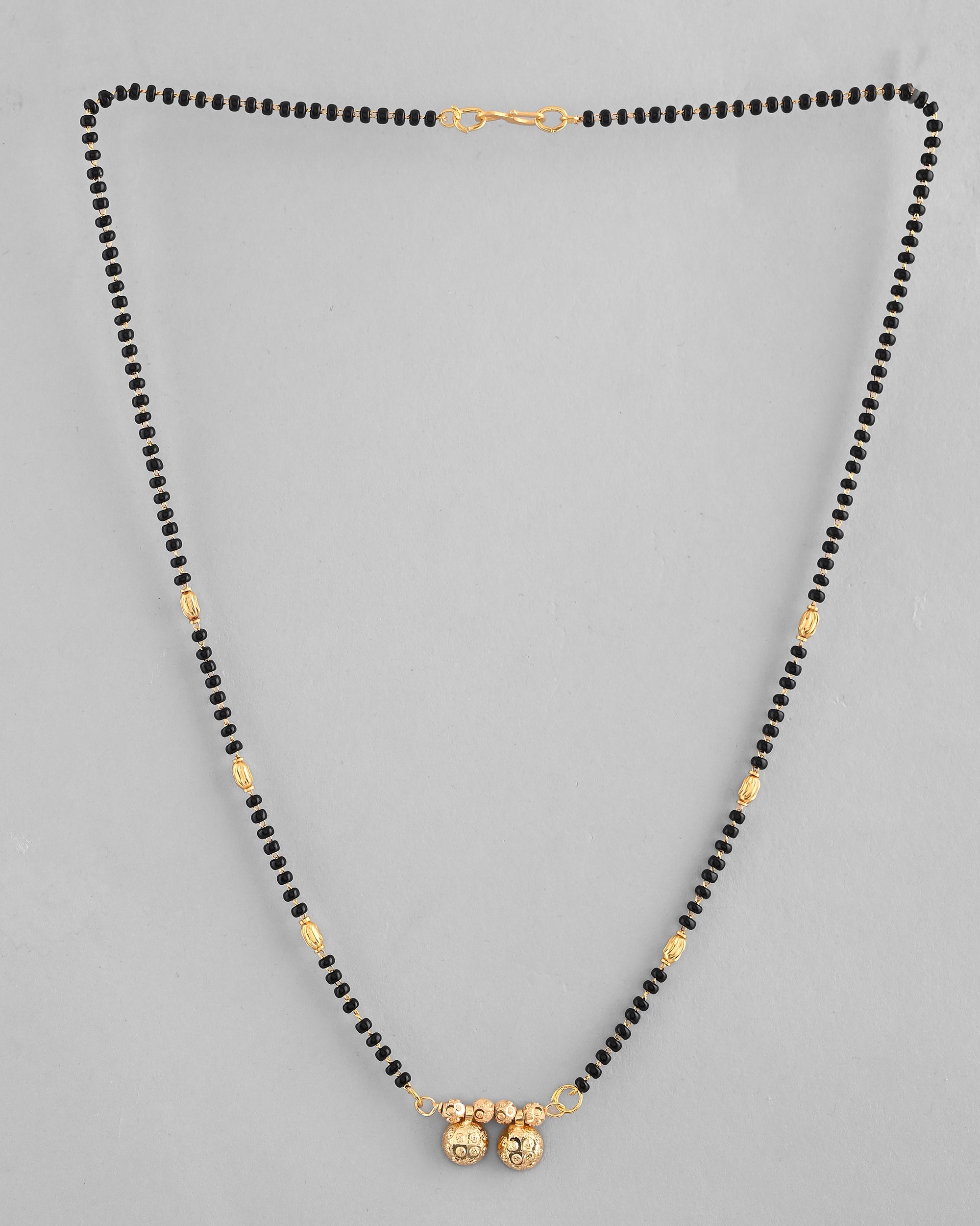 VOJ Gold-Polished Beaded Mangalsutra - Distacart