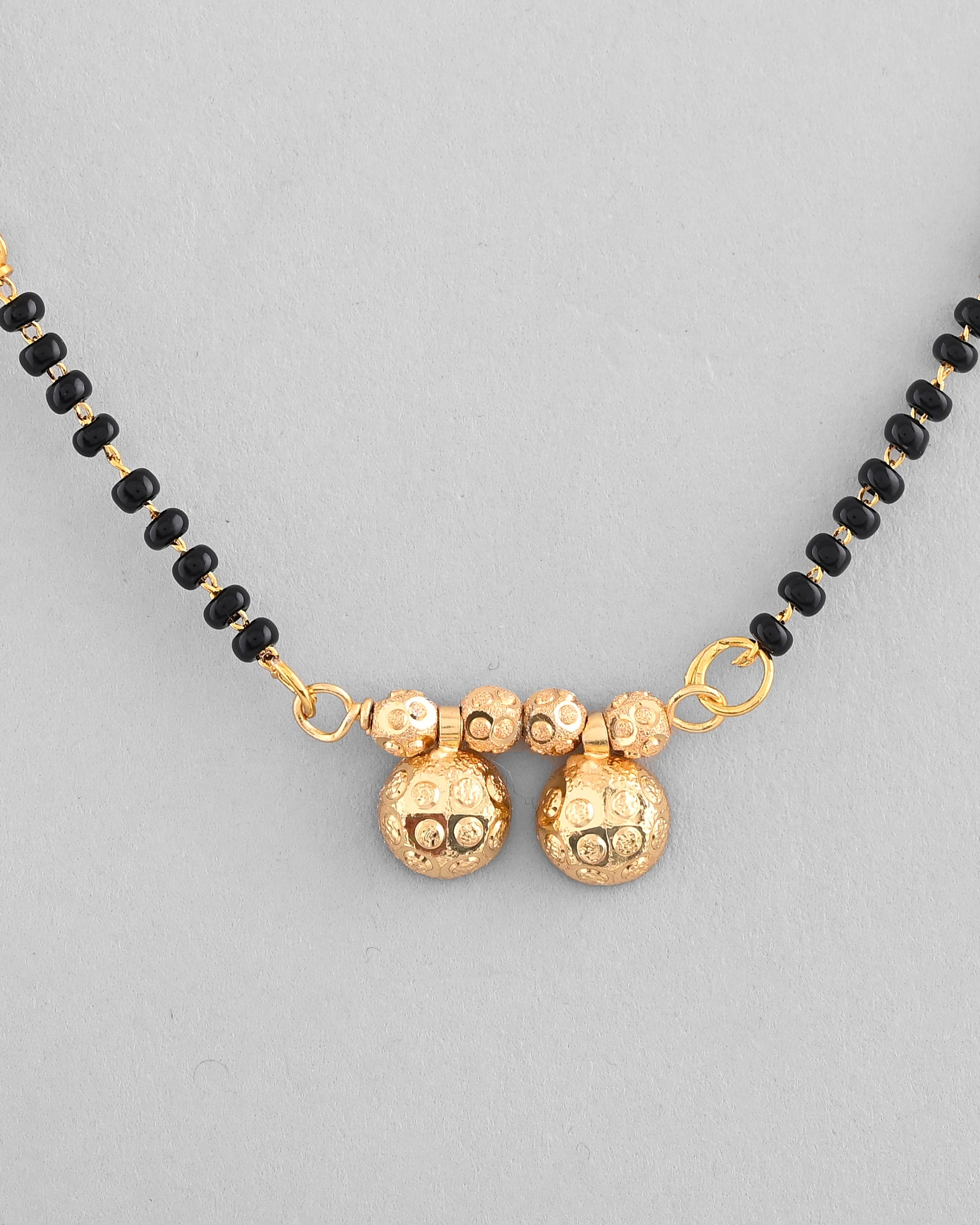 VOJ Gold-Polished Beaded Mangalsutra - Distacart