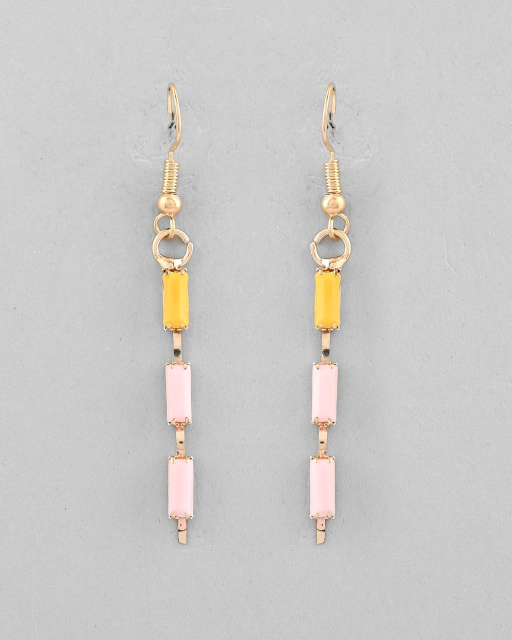 VOJ Multi Coloured Long Necklace With Earrings Set