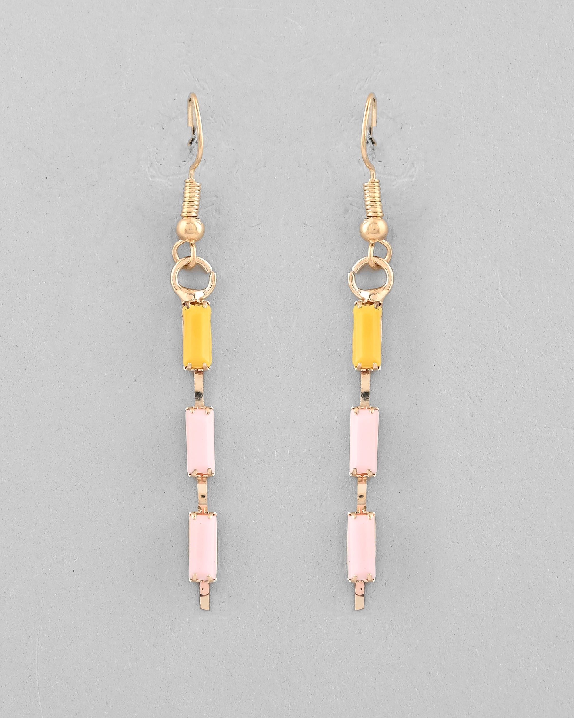 VOJ Multi Coloured Long Necklace With Earrings Set