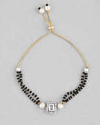 VOJ Rectangle Shaped And AD Stone Silver Plated Mangalsutra bracelet - Distacart