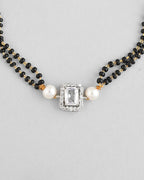 VOJ Rectangle Shaped And AD Stone Silver Plated Mangalsutra bracelet - Distacart