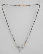 VOJ Silver-Plated AD Stone And Beaded Mangalsutra - Distacart