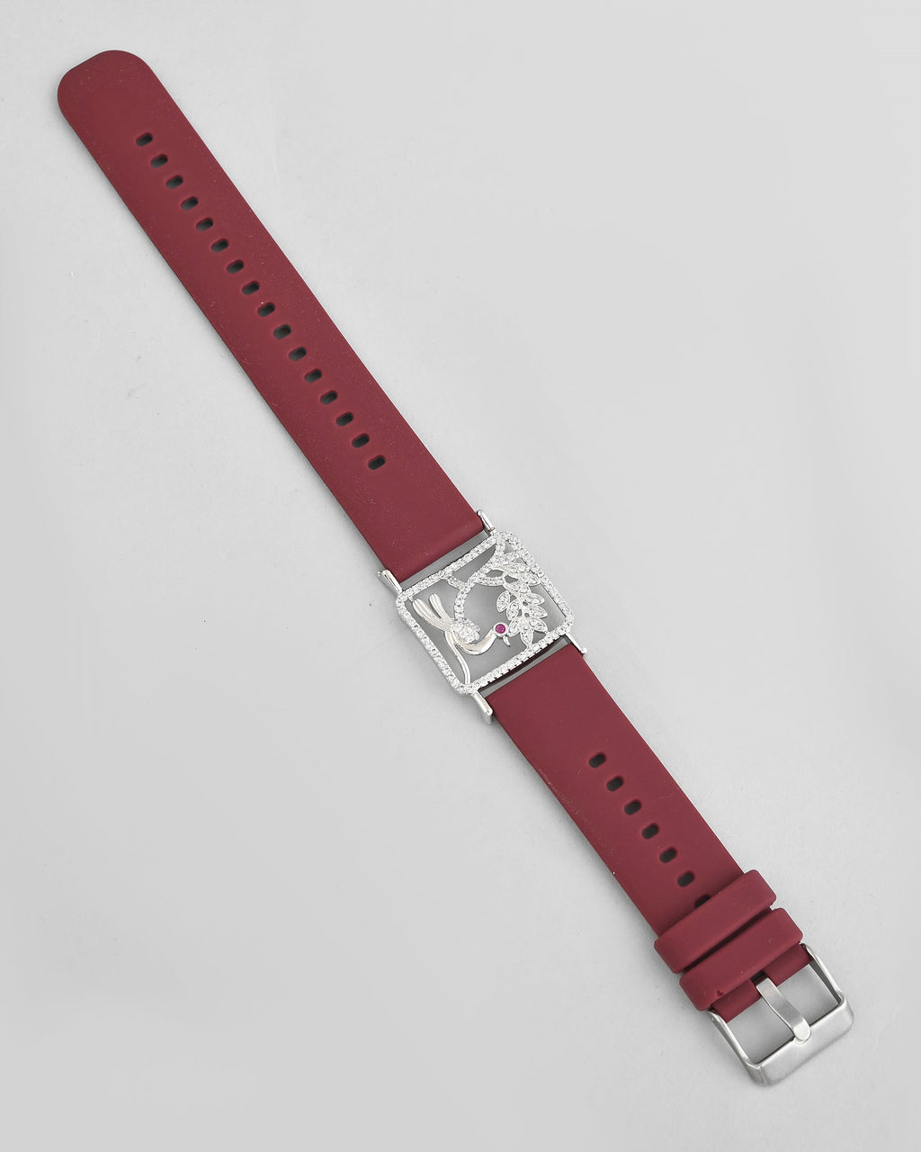VOJ Silver Plated AD Stone Studded Belt Bracelet - Distacart