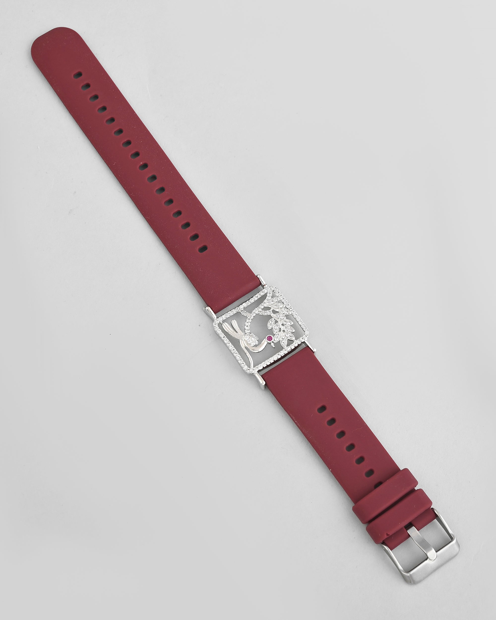VOJ Silver Plated AD Stone Studded Belt Bracelet - Distacart