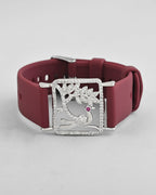 VOJ Silver Plated AD Stone Studded Belt Bracelet - Distacart