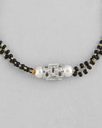 VOJ Silver Plated AD Stone Studded Cylindrical Shaped Mangalsutra Bracelet - Distacart