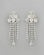 VOJ Silver Plated Stone Studded Multi Layer Jewellery Set