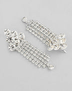 VOJ Silver Plated Stone Studded Multi Layer Jewellery Set
