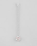 VOJ Silver Plated AD With Nude Green And Light Pink Flower Jewellery Set With Mangtikka
