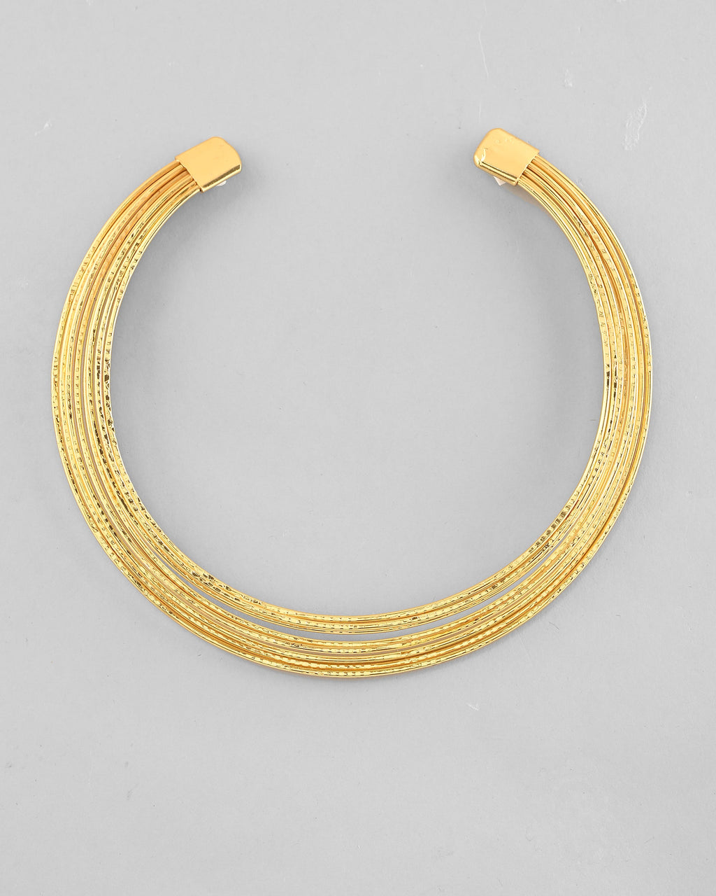 VOJ Gold-Polished Muti Layared Hasli Necklace