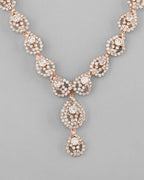 VOJ CZ Stone Studded Gold-Polished Jewellery Set