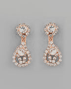 VOJ CZ Stone Studded Gold-Polished Jewellery Set