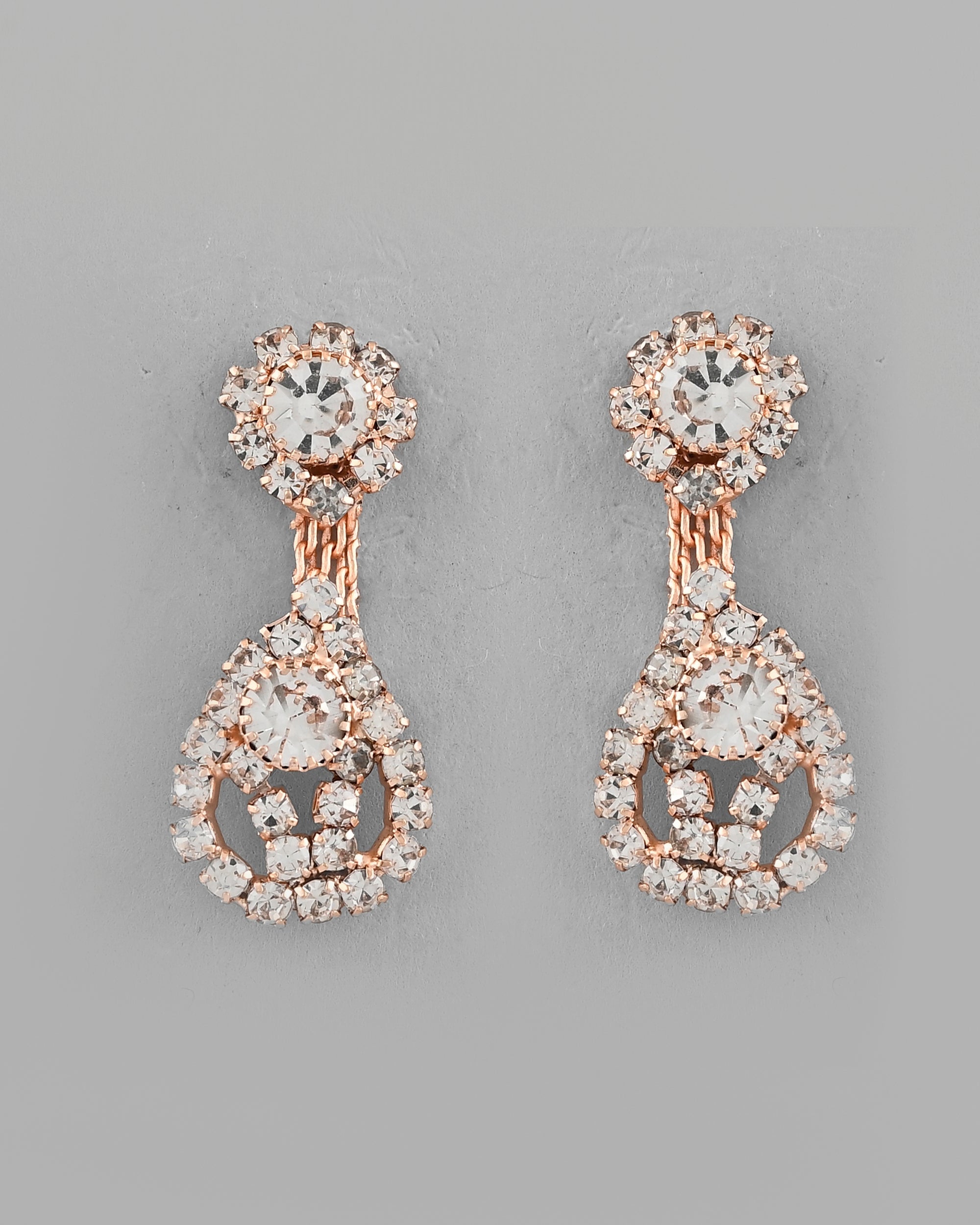 VOJ CZ Stone Studded Gold-Polished Jewellery Set
