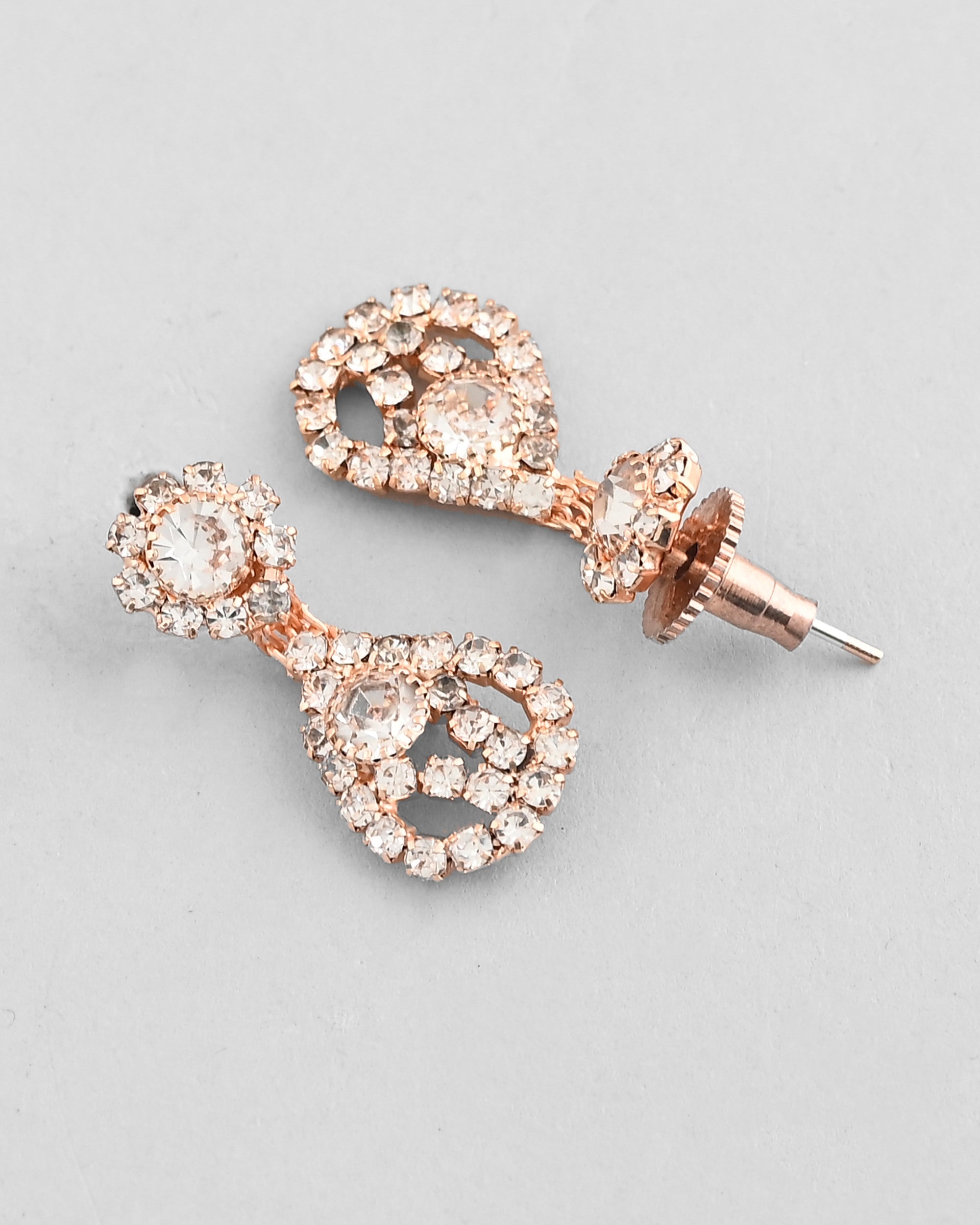 VOJ CZ Stone Studded Gold-Polished Jewellery Set