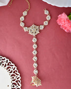 VOJ Gold-Polished Pearl And Kundan Ring Bracelet - Distacart