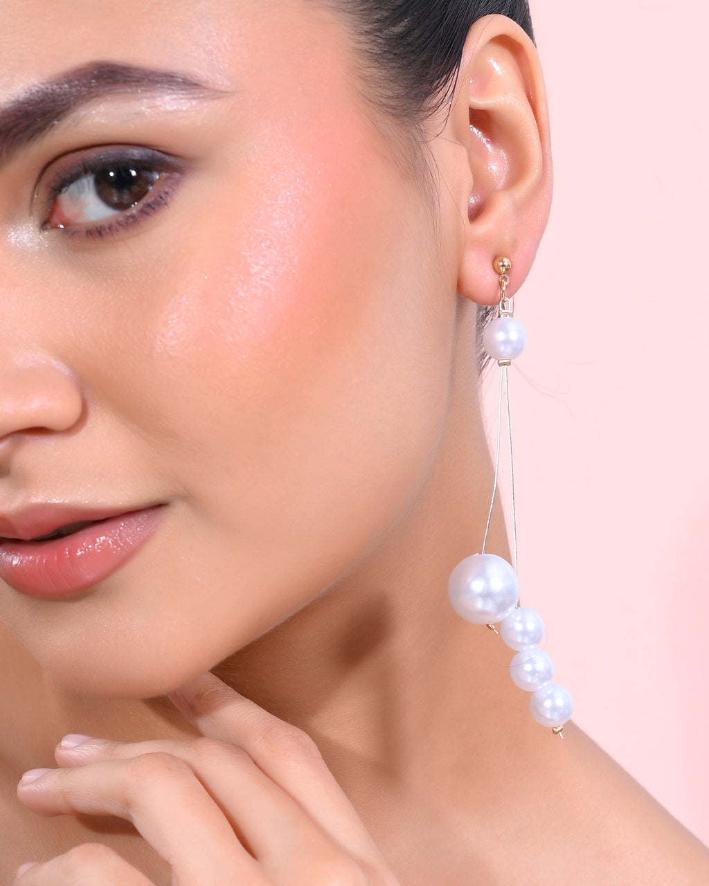VOJ Pearl Studded Handcrafted Classic Drop Earrings - Distacart