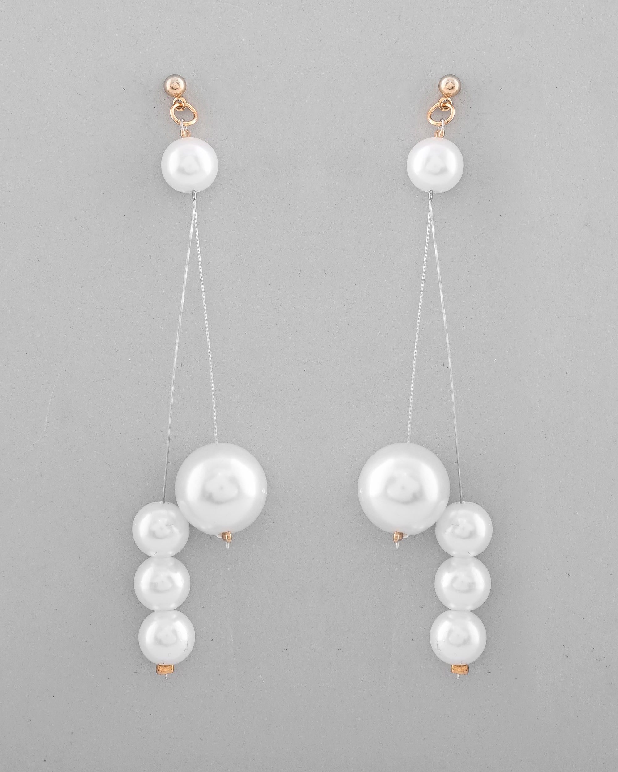 VOJ Pearl Studded Handcrafted Classic Drop Earrings - Distacart