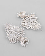 VOJ Silver plated Kundan Contemporary Jhumka Earrings - Distacart