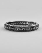 VOJ Rhodium-Plated Contemporay Oxidized Cuff Bracelet - Distacart