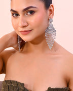 VOJ Silver-Plated Ghungroo Oxidized Drop Long Earrings - Distacart