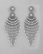 VOJ Silver-Plated Ghungroo Oxidized Drop Long Earrings - Distacart