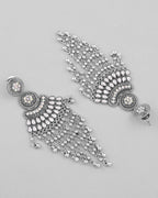 VOJ Silver-Plated Ghungroo Oxidized Drop Long Earrings - Distacart