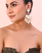 VOJ Gold-Polished geometrical Shaped Classic Drop Earrings - Distacart
