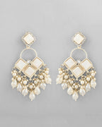 VOJ Gold-Polished geometrical Shaped Classic Drop Earrings - Distacart