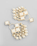 VOJ Gold-Polished geometrical Shaped Classic Drop Earrings - Distacart