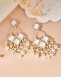 VOJ Gold-Polished geometrical Shaped Classic Drop Earrings - Distacart