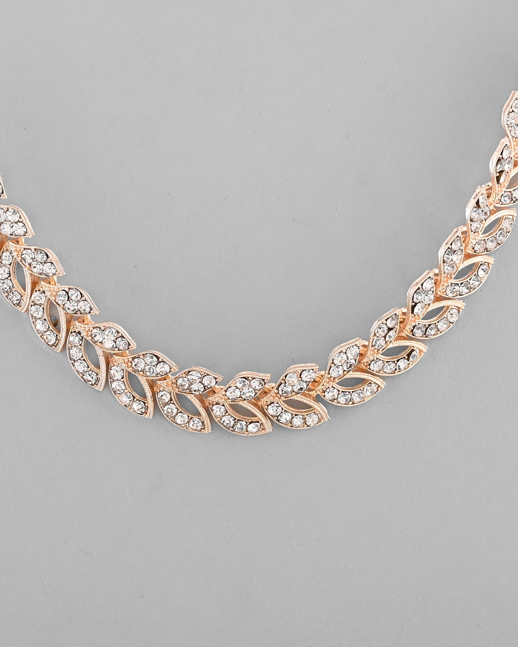 VOJ Gold-Polished CZ-Studded Jewellery Set With Mangtikka