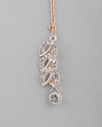 VOJ Gold-Polished CZ-Studded Jewellery Set With Mangtikka