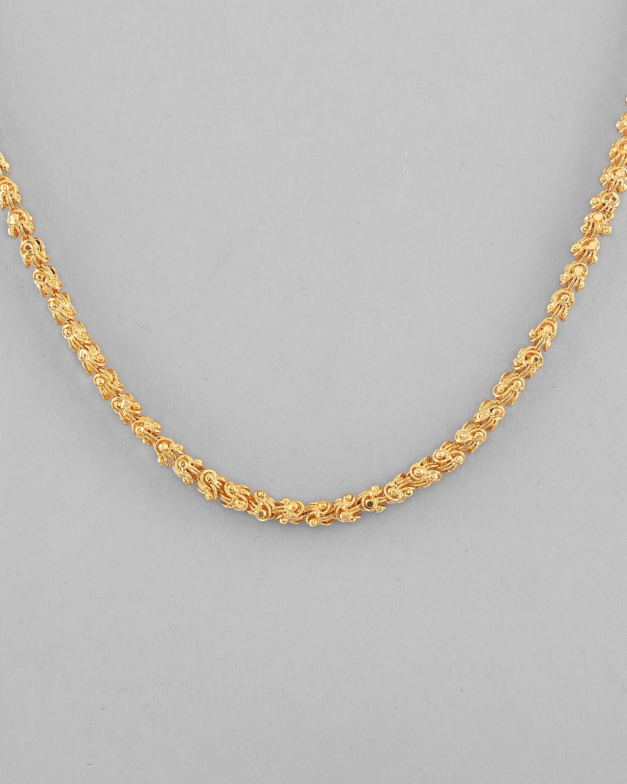 VOJ Gold-Polished EvilEye Men Designer Chain