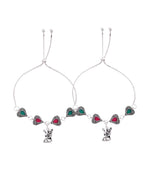 VOJ Set of 2 Silver Plated Dancing Couple Anklet - Distacart